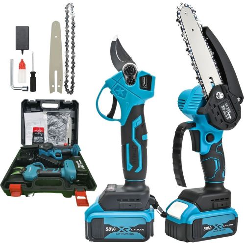 Makita DUZ031 Akülü Makaslı Dal Budama ve Dal Budama Testere 2Li Set 58V 5Ah Çift Akülü Çelik Şanzımanlı